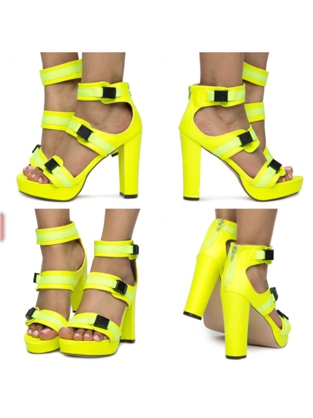Chase + Chloe Neon yellow
platform straps shoes Size 6.5 - Picture 11 of 13